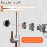 2 Pcs Shower Caddy No Drilling Stainless Steel, Stainless Steel Telescopic Bathroom Shelf, Shower Support Shelf, Shower Bar Soap Holder In Australia - Darrahopens