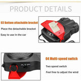 Car Heater, 2 in 1 Fast Heating with Heating and Cooling, Anti-Fog, 12V, 150W, 3 Sockets Cigarette Lighter, Red
