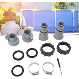 Swimming Pool Hose Adapter, Replacement Hose Adapter with Clamp for Threaded Connection Pumps