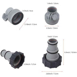Swimming Pool Hose Adapter, Replacement Hose Adapter with Clamp for Threaded Connection Pumps