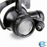 Headband Magnifier Head-Mounted Magnifying Glasses LED Light 10X, 15X, 20X and 25X Magnifications In Australia - Darrahopens