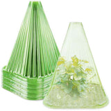 20 Pack Reusable Green Plastic Plant Covers, Garden Cloches with 40 Stakes for Flowers and Vegetables