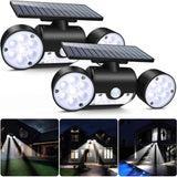 2 Pcs Powerful Outdoor Solar Light, 30 LED Security Light Motion Sensor Three Head Spotlights Wireless Lighting Waterproof IP65 Large 360 Solar In Australia - Darrahopens
