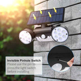 2 Pcs Powerful Outdoor Solar Light, 30 LED Security Light Motion Sensor Three Head Spotlights Wireless Lighting Waterproof IP65 Large 360 Solar In Australia - Darrahopens
