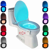 Toilet Light, LED Night Light for Toilet Bathroom PIR Sensor Detector 8 Color Changing Lighting, Only Activates in the Dark In Australia - Darrahopens