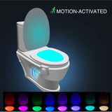 Toilet Light, LED Night Light for Toilet Bathroom PIR Sensor Detector 8 Color Changing Lighting, Only Activates in the Dark In Australia - Darrahopens