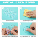 6 Pcs Wall Mounted Door Stopper, Self Adhesive Silicone Door Stopper, Strong Door Stop for Cabinet, Kitchen, Bathroom and Office Doors In Australia - Darrahopens