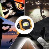 1 Pack Rechargeable LED Floodlight 30W 2000LM Site Floodlight Work Light 3 Modes Portable Lantern USB LED Floodlight for Camping, Construction Site