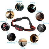 LED Headlamp, Highlight Headlight, Rechargeable Headlamp, Red Taillight for Camping, Hiking In Australia - Darrahopens