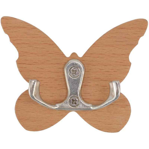 Wooden Butterfly Wall Hook, Wooden Wall Hanger for Coat, Clothes, Hat, Towel In Australia - Darrahopens