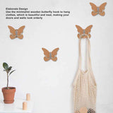 Wooden Butterfly Wall Hook, Wooden Wall Hanger for Coat, Clothes, Hat, Towel In Australia - Darrahopens