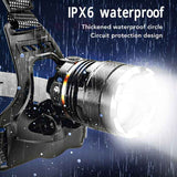 Rechargeable Headlamp High Brightness Adjustable Zoom Waterproof Lightweight Headlamp for Outdoor Night Fishing In Australia - Darrahopens