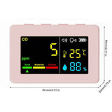 3-in-1 Portable Air Quality Meter, CO, Temperature and Humidity, Color Screen, Carbon Monoxide Detector with Voice Alarm and Battery Display In Australia - Darrahopens