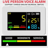 3-in-1 Portable Air Quality Meter, CO, Temperature and Humidity, Color Screen, Carbon Monoxide Detector with Voice Alarm and Battery Display In Australia - Darrahopens