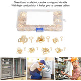 540 Pcs Gold Brass Ring Terminal M3 M4 M5 M6 M8 M10 O Shape Terminal Wire Connector