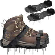 1 Pair Lawn Aerator, Lawn Scarifier Scarifier Spiked Shoes with Adjustable Straps, Universal Indoor and Outdoor, Black In Australia - Darrahopens