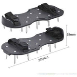 1 Pair Lawn Aerator, Lawn Scarifier Scarifier Spiked Shoes with Adjustable Straps, Universal Indoor and Outdoor, Black In Australia - Darrahopens
