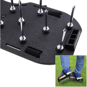 1 Pair Lawn Aerator, Lawn Scarifier Scarifier Spiked Shoes with Adjustable Straps, Universal Indoor and Outdoor, Black In Australia - Darrahopens