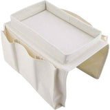Sofa Chair Armrest Organizer, Non-Slip Armrest Organizer for Phone, Book, Magazines, TV Remote Control, Beige In Australia - Darrahopens