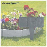 20 Pcs Garden Edging Lawn Edging Stone Effect Fence Lawn Edge Grey Decorative Garden Edging, 5 m In Australia - Darrahopens