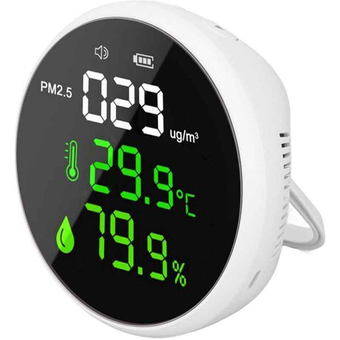 Indoor Air Quality Monitor PM2.5, Mini Portable Smart Sensor, Temperature and Humidity Tester In Australia - Darrahopens