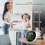 Indoor Air Quality Monitor PM2.5, Mini Portable Smart Sensor, Temperature and Humidity Tester In Australia - Darrahopens
