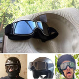 Retro Motorcycle Goggles Anti-Fog Warm Goggles for Riding ATV Motocross
