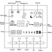 Digital Heating Thermostat 2-Wire Connection with Programming 6 Working Days and 2 Weekend Periods In Australia - Darrahopens