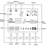 Digital Heating Thermostat 2-Wire Connection with Programming 6 Working Days and 2 Weekend Periods In Australia - Darrahopens