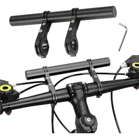 Bicycle Handlebar Extender, Multifunctional Double Bicycle Handlebar, Aluminum Alloy Bracket, Extension Frame, Flashlight Holder, 20 cm In Australia - Darrahopens
