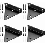 4 Pcs Floating Shelf Brackets, Invisible Triangle Wall Mounted Shelf Brackets, Metal Wall Shelf Brackets for Shelves In Australia - Darrahopens