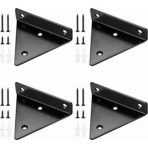 4 Pcs Floating Shelf Brackets, Invisible Triangle Wall Mounted Shelf Brackets, Metal Wall Shelf Brackets for Shelves In Australia - Darrahopens