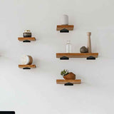4 Pcs Floating Shelf Brackets, Invisible Triangle Wall Mounted Shelf Brackets, Metal Wall Shelf Brackets for Shelves In Australia - Darrahopens