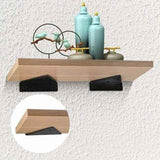 4 Pcs Floating Shelf Brackets, Invisible Triangle Wall Mounted Shelf Brackets, Metal Wall Shelf Brackets for Shelves In Australia - Darrahopens