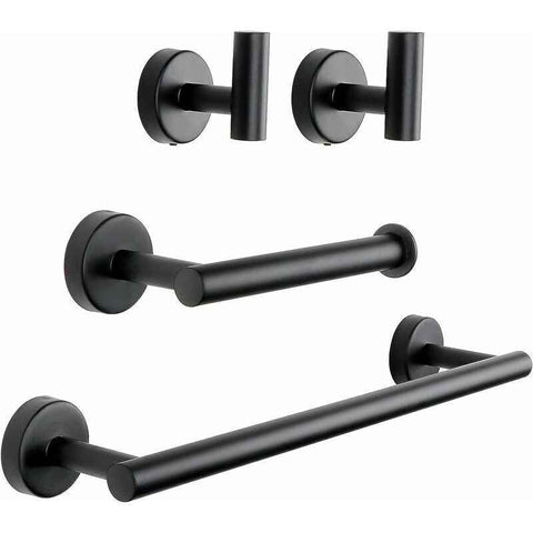 4 Pcs Bathroom Hardware Set, Matte Black Bathroom In Australia - Darrahopens