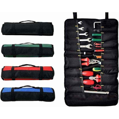 Roll-up Tool Bag with 38 Pockets, Tool Storage Bag, Screwdriver Bag, Ideal for Outdoor Use, Blue In Australia - Darrahopens