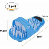 2 Pcs Shower Foot Scrubber, Day and Shower Foot Brush Bathroom Foot Massager Slippers Cleaner with Non-Slip Suction Cups for Shower SPA Massage In Australia - Darrahopens