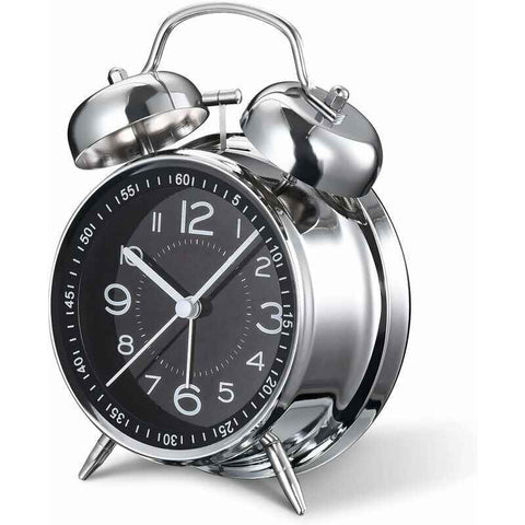Loud Alarm Clock for Adults Heavy Sleepers, Silent Quartz with Backlight, Twin Bell, Grey, 4 Inch In Australia - Darrahopens