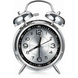 Loud Alarm Clock for Adults Heavy Sleepers, Silent Quartz with Backlight, Twin Bell, Grey, 4 Inch In Australia - Darrahopens