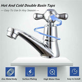 1 Pair Bathroom Sink Faucet Hot and Cold Basin Faucet In Australia - Darrahopens
