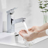 Basin Mixer Tap with Pull-Out Spray Chrome Modern Bathroom Sink Faucet for Washbasin and Basin In Australia - Darrahopens