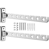 2 Pack Stainless Steel Folding Wall Mounted Clothes Drying Racks, Wall Mounted Foldable Clothes Hanger with Screws and Plugs for Bedroom Living Room In Australia - Darrahopens