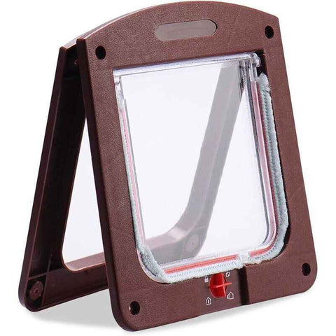 Cat Flap for Cats Dogs Small Cat Flap Door Microchip 4 Way Lockable Easy to Install In Australia - Darrahopens