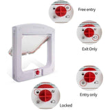 Cat Flap for Cats Dogs Small Cat Flap Door Microchip 4 Way Lockable Easy to Install In Australia - Darrahopens