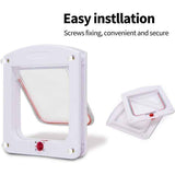 Cat Flap for Cats Dogs Small Cat Flap Door Microchip 4 Way Lockable Easy to Install In Australia - Darrahopens