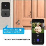 1 Pcs Wireless Remote Video Doorbell Smart Home Intercom HD Night Vision WiFi Charging Smart Doorbell Two-Way Talk APP Control In Australia - Darrahopens