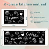 2 Pcs Non-Slip Kitchen Mats, Absorbs Water and Oil, Dust Resistant, 40 x 60, 40 x 120 cm