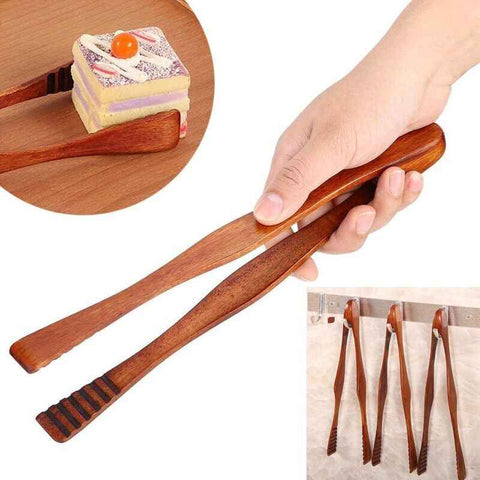 Bamboo Toaster Tongs Bamboo Tea Tongs Wooden Grill Clips Wood Tongs Bread Gadgets Handmade Wood Kitchen Tongs for Kitchen Camping Grill, 26.5 cm In Australia - Darrahopens