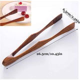 Bamboo Toaster Tongs Bamboo Tea Tongs Wooden Grill Clips Wood Tongs Bread Gadgets Handmade Wood Kitchen Tongs for Kitchen Camping Grill, 26.5 cm In Australia - Darrahopens
