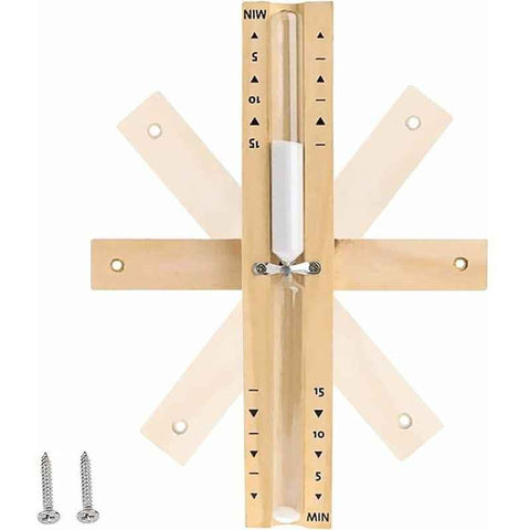 Sauna Hourglass, 15 Minutes Sauna Hourglass, Wooden Hourglass, Sauna Accessories with 2 Screws, for Saunas, Steam, Showers White Sand In Australia - Darrahopens